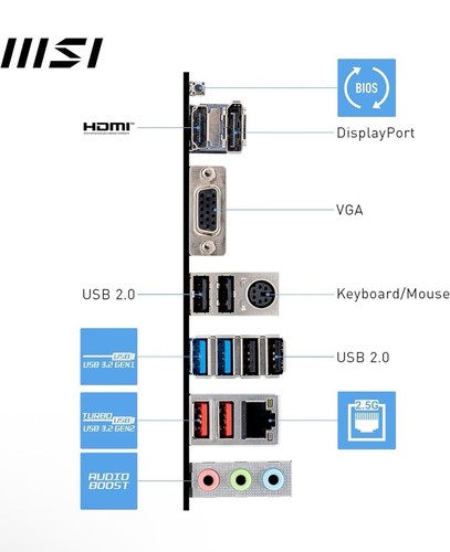MSI PRO B650M-P AM5 Ryzen 7000 DDR5 SATA 6G 2x M.2 2.5G LAN 7 Audio Motherboard - Bild 3 von 5