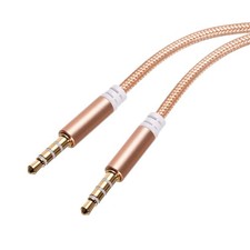 3.5mm Aux Cable Male to Male Auxiliary Audio Headphone Cord 6.6ft, Gold