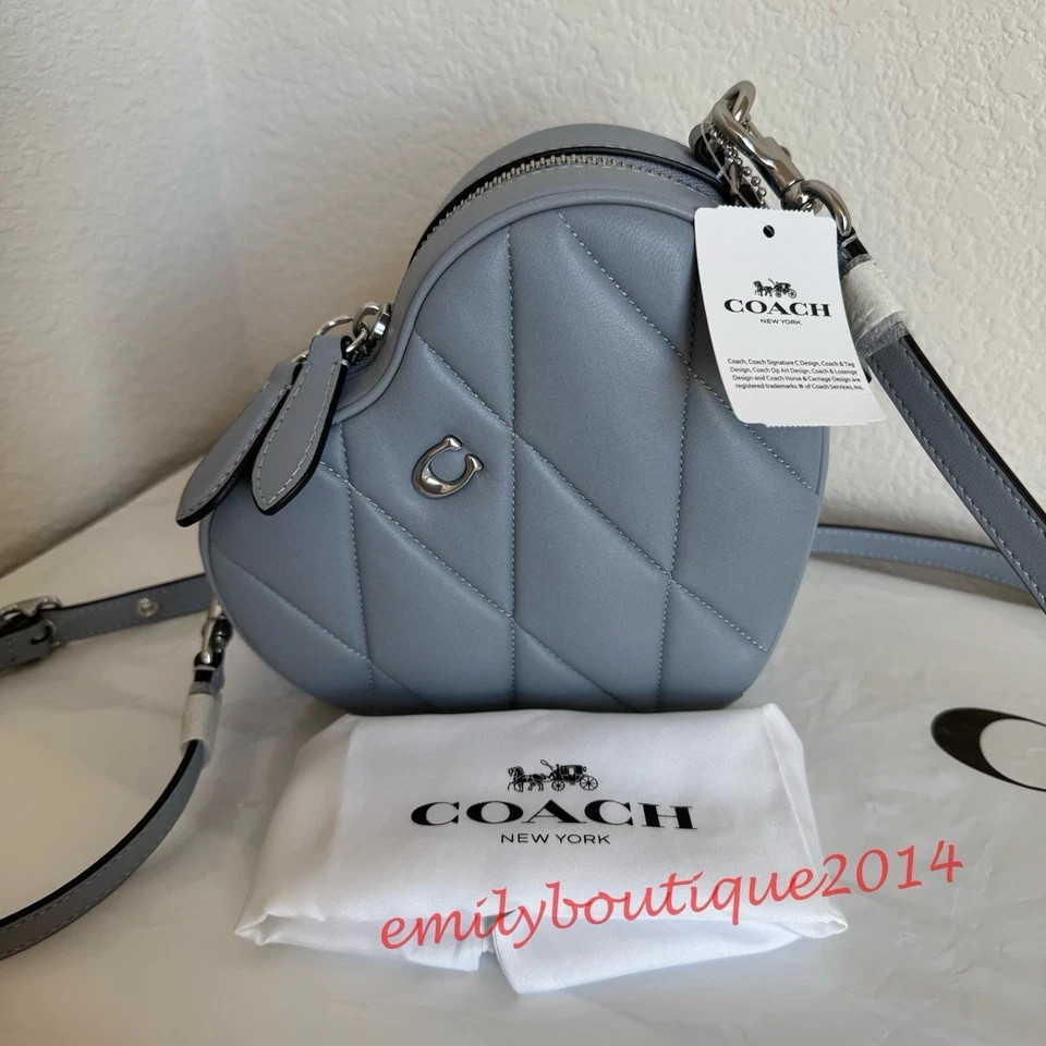 NWT Coach CE725 Heart Crossbody Bag With Quilting Nappa Leather In