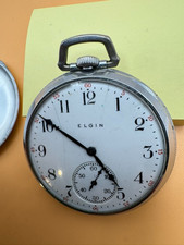 1921 Elgin Model 3 Grade 384 17J 12s Pocket Watch For Repair Defiance