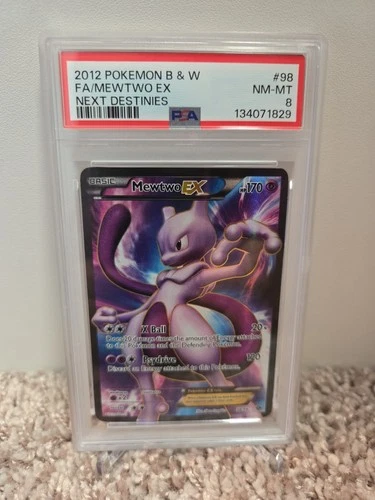PSA 8 Mewtwo EX #98 Full Art Next Destinies Holo