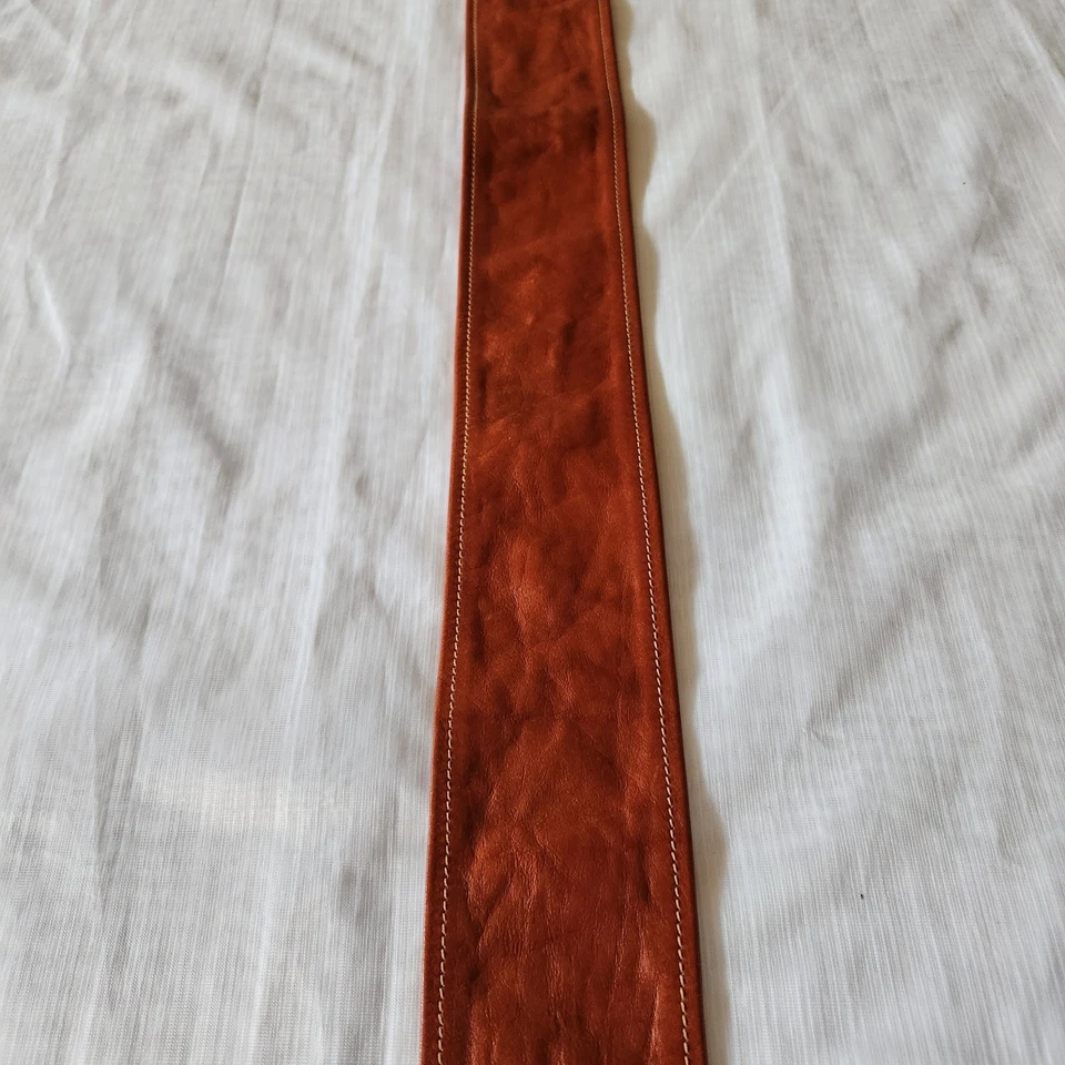 Cinturón de mujer naranja quemado de cuero envolvente ancho cintura alta corbata kimono Foto 4 de 4