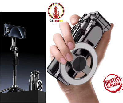 4-in-1 Magnetischer Mini Selfie Stick 360° Drehung Bluetooth Handyhalter