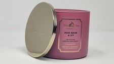 BATH & BODY WORKS Rose Water & Ivy 3-WICK FRAGRANCED WAX CANDLE 14.5 OZ NEW