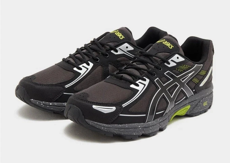 ASICS GEL-VENTURE 6 En Negro Con Acentos Verdes Todas Las Tallas Stock Limitado - Imagen 2 de 4