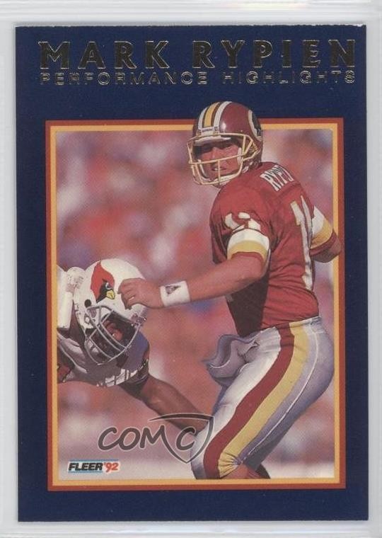 1992 Fleer Mark Rypien Performance Highlights Mark Rypien #7 9l4