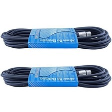 2 Pack 25 Ft Male to Female XLR Shielded Balanced Cables for Powered Speakers