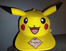 Pokemon Pikachu Ear Baseball Hat Adjustable Snapback Yellow Black 2016 NEW
