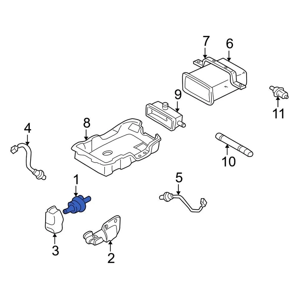 For Hyundai Sonata 1999-2005 Hyundai 2891022040 Vapor Canister Purge Solenoid Foto 4 de 4