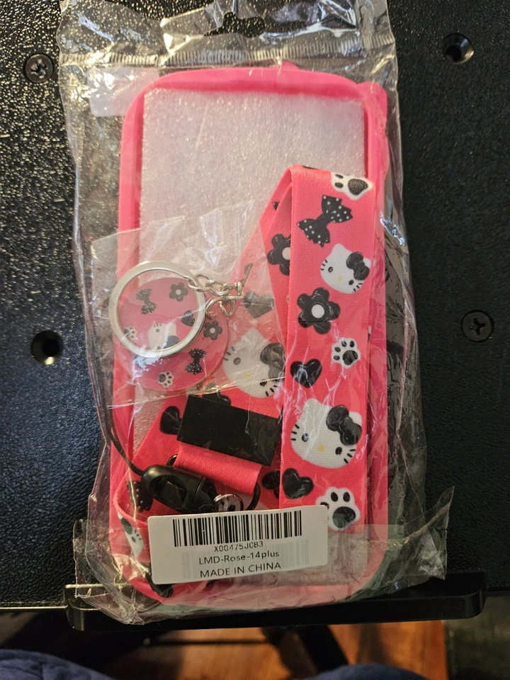 Hello kitty phone case iphone 14 plus With Matching Neck Strap And Key Chain  - Image 3 of 4