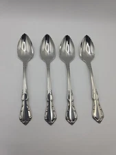 4 Oneida WHITTIER Grapefruit Spoons Glossy Oneidaware Stainless Flatware Set 4