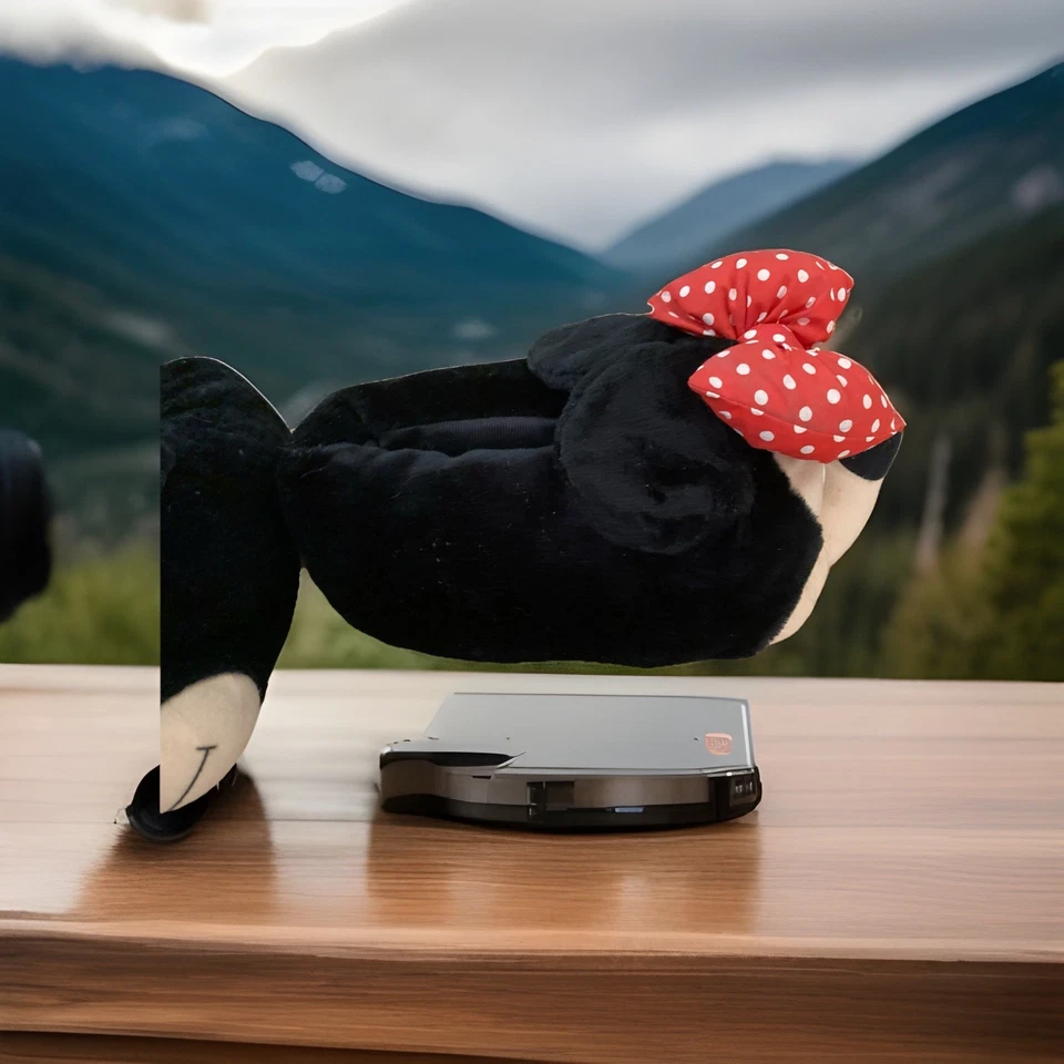 Disney Minnie, Mouse Plush Slippers Size 9/10 - Image 2 of 3