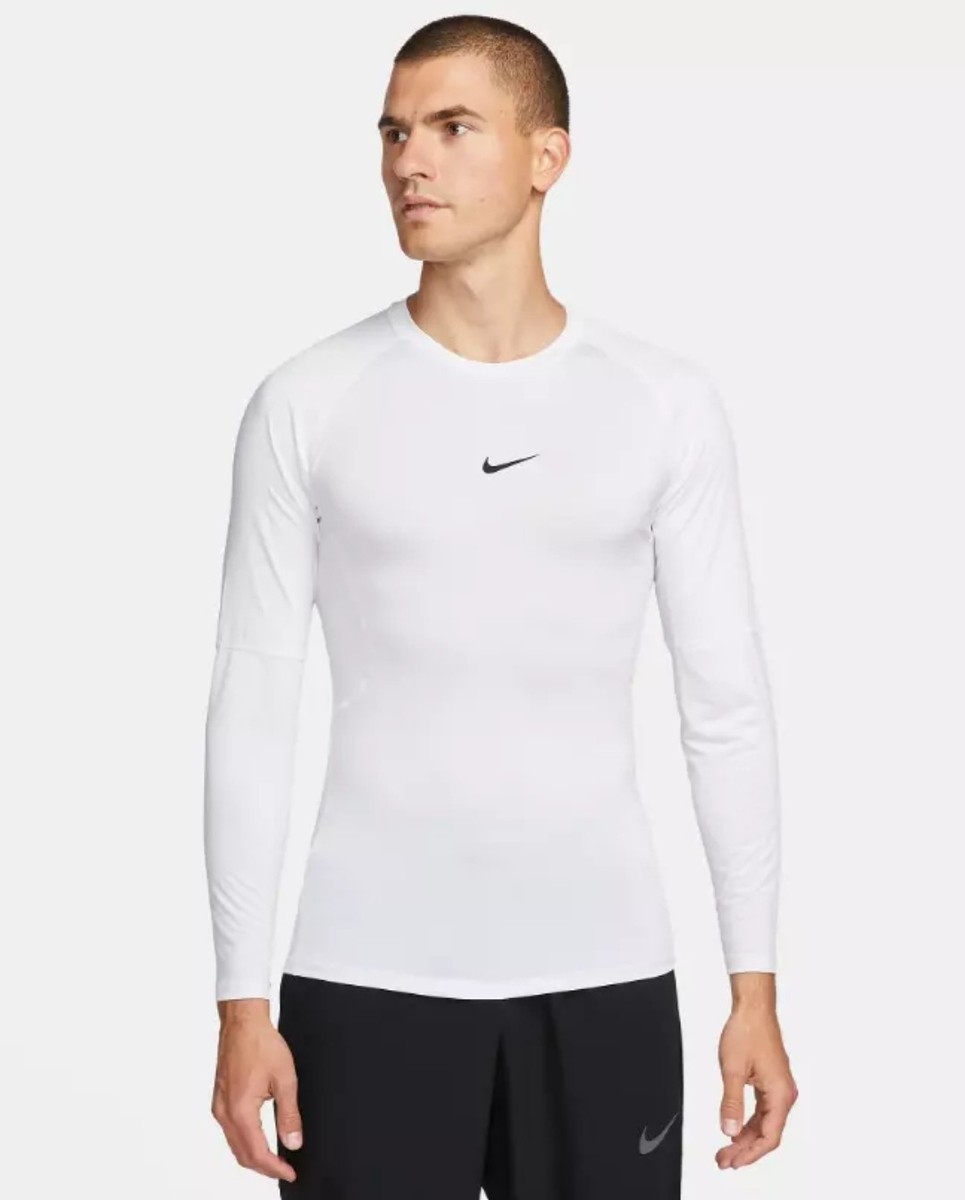 nike pro white shirt