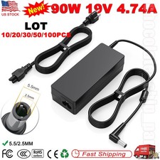 LOT 10/20/30/50/100X 90W AC Adapter Laptop Charger For Toshiba Power Supply Cord