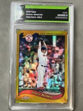 2002 Topps Chrome - Hideo Nomo #210 Gold Refractor. Degree Graded 9