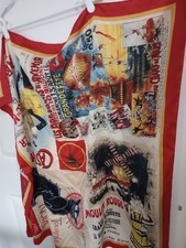 Vintage Paris Moulin Rouge Print Scarf   35  Square   Polyester