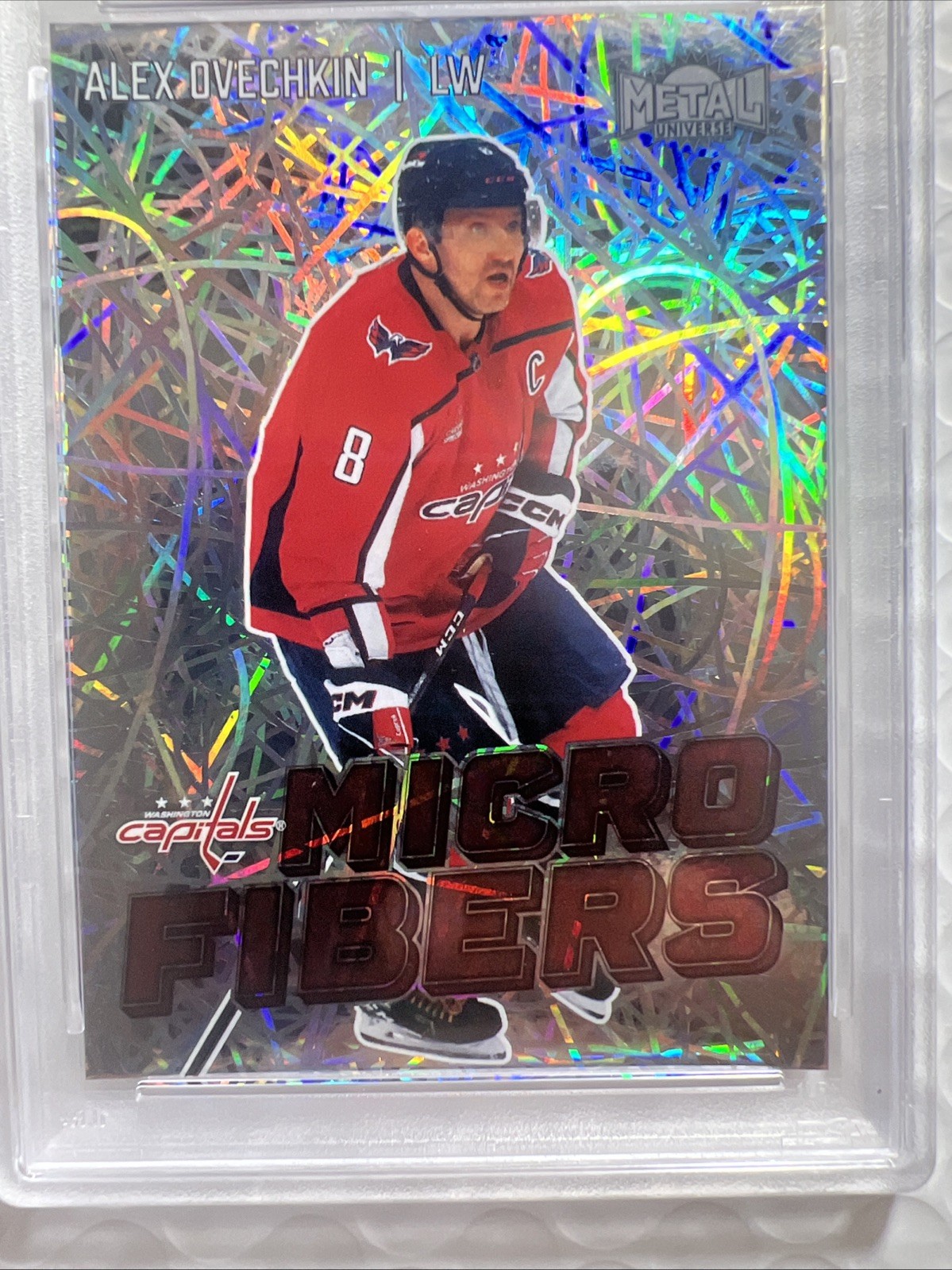 2024 SKYBOX METAL UNIVERSE MICROFIBERS #4 Alex Ovechkin PSA 10 view 4