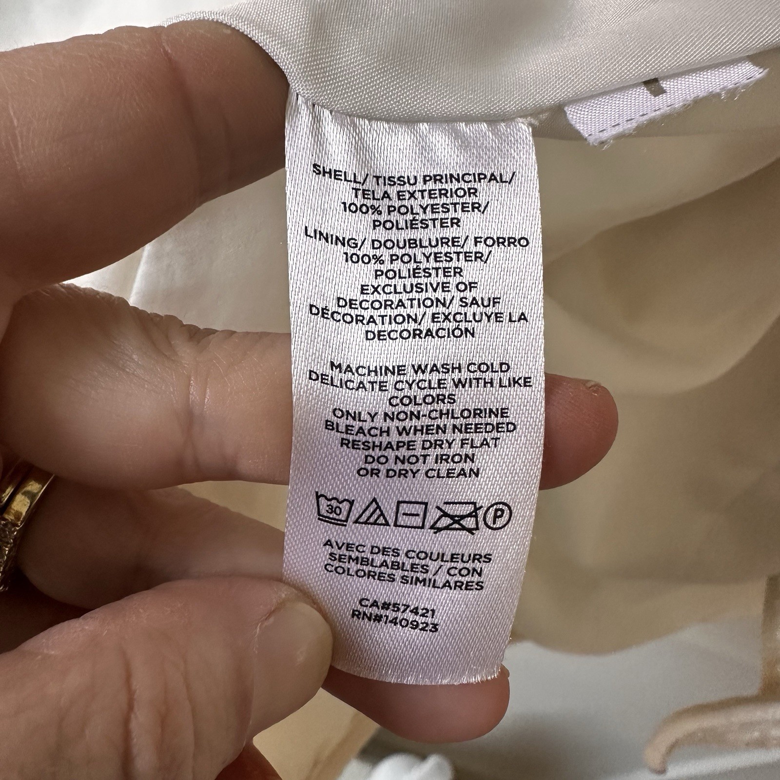 LOFT Ivory Mid-Length Button Collared Overcoat wi… - image 5