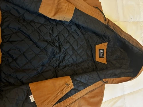 Carhartt J130 Active Jac Washed Duck Thinsulate Hooded Brown Men’s XL Loose image 6
