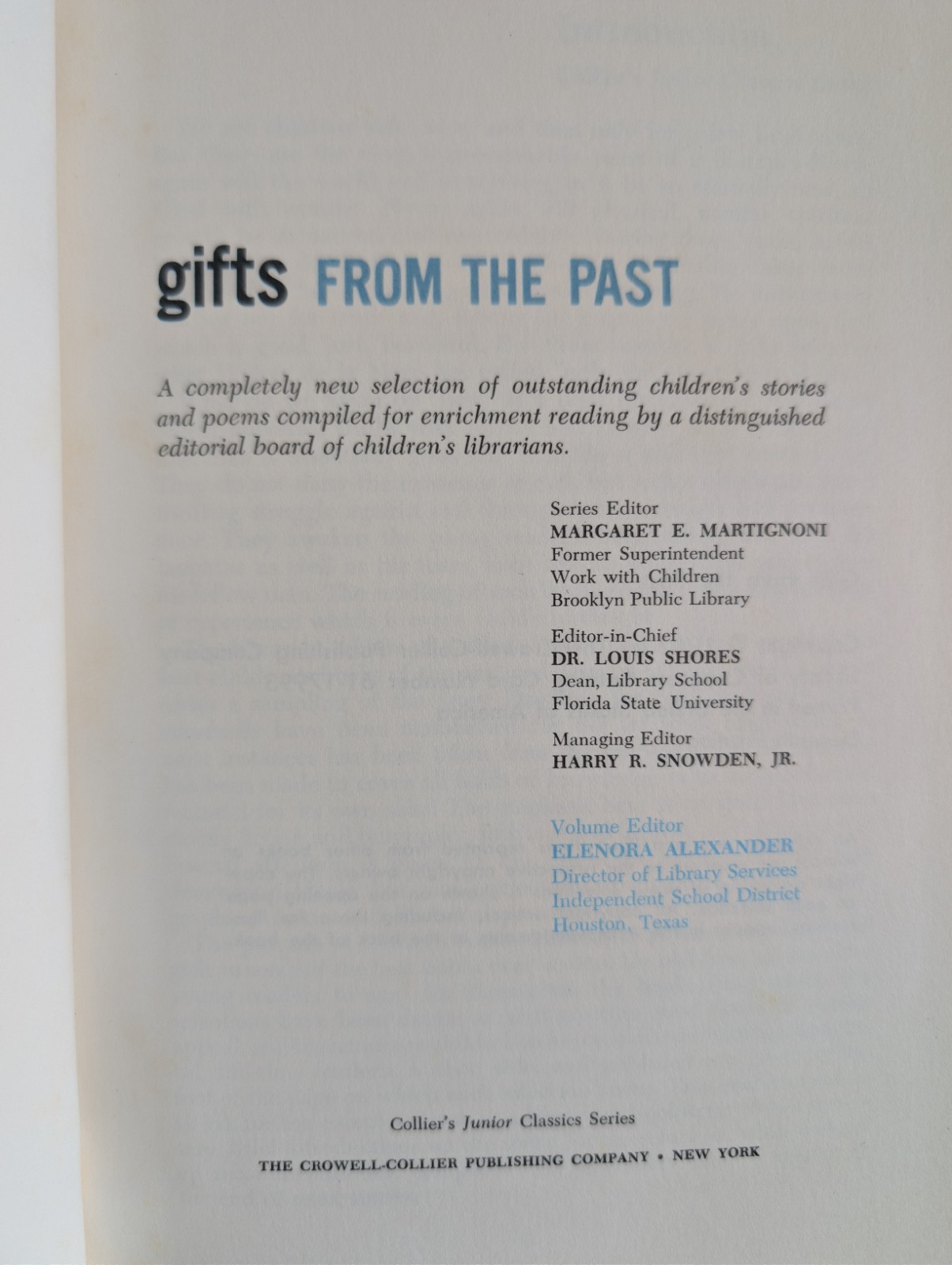 VTG Collier's Junior Classics Series Gifts From The Past: Vol 10 1962 Hardcover image 6