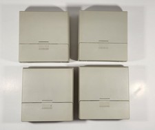 LOT OF 4 VINTAGE CASE LOGIC 12 CD HARD PLASTIC STORAGE ALMOND