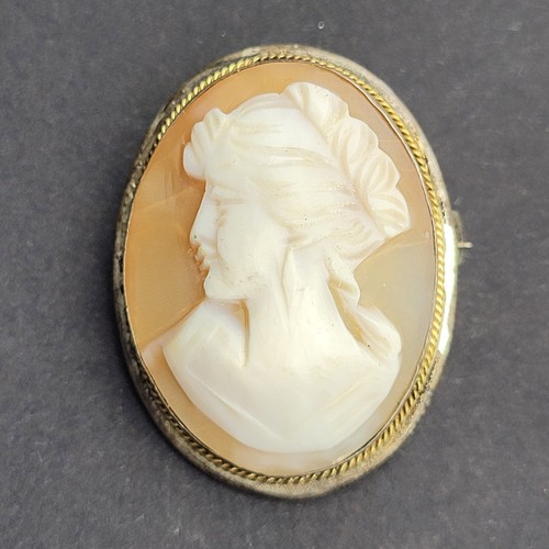 Antique Small 800 Silver Cameo Pendant/Brooch