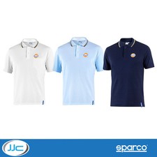 Sparco Gulf Polo Shirt - Iconic Motorsport Branding, 100% Cotton, Pique Fabric