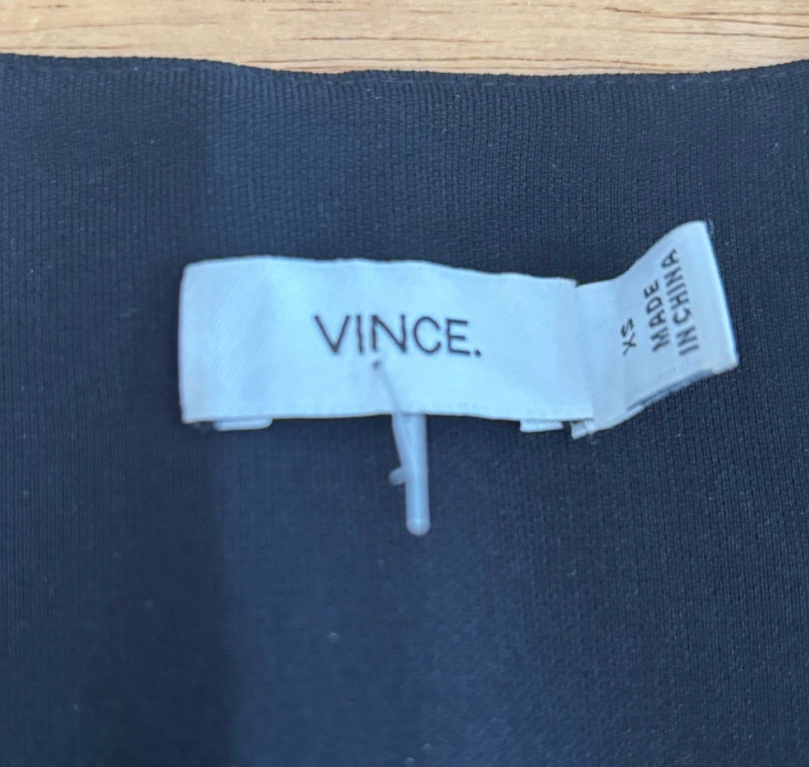 Vince solid black draped zip front sleeveless blo… - image 4