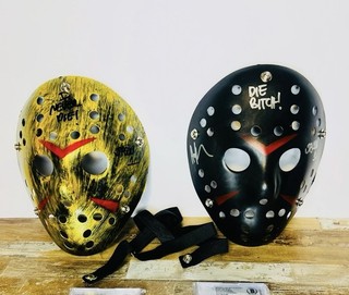 Ari Lehman Signed Jason Mask Camp Killer Friday (Lot of 2) Beckett BAS COA Auto