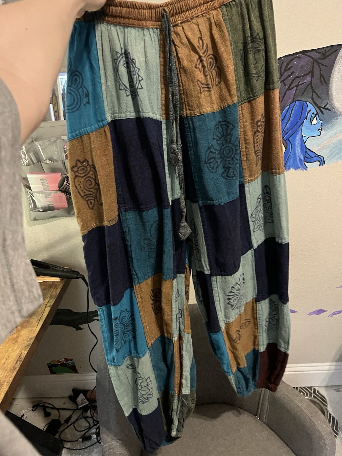 Kathmandu Imports Cotton Patchwork Drawstring Mul… - image 1