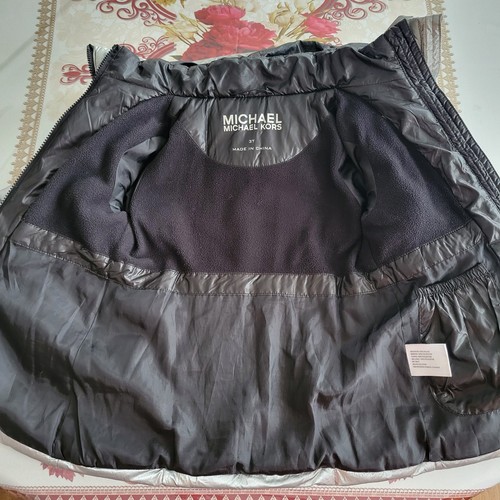 Michael Michael Kors Steppjacke Mädchen Gr. 3T Silber Kapuze Latztaschen - Bild 4 von 12