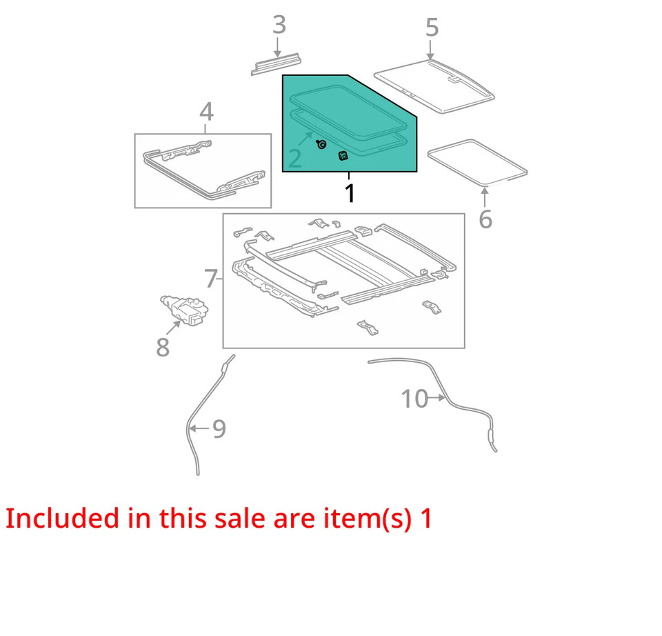 (LOCAL PICKUP ONLY) Roof Glass Fits 06-12 RAV4 6840935 Foto 3 de 4