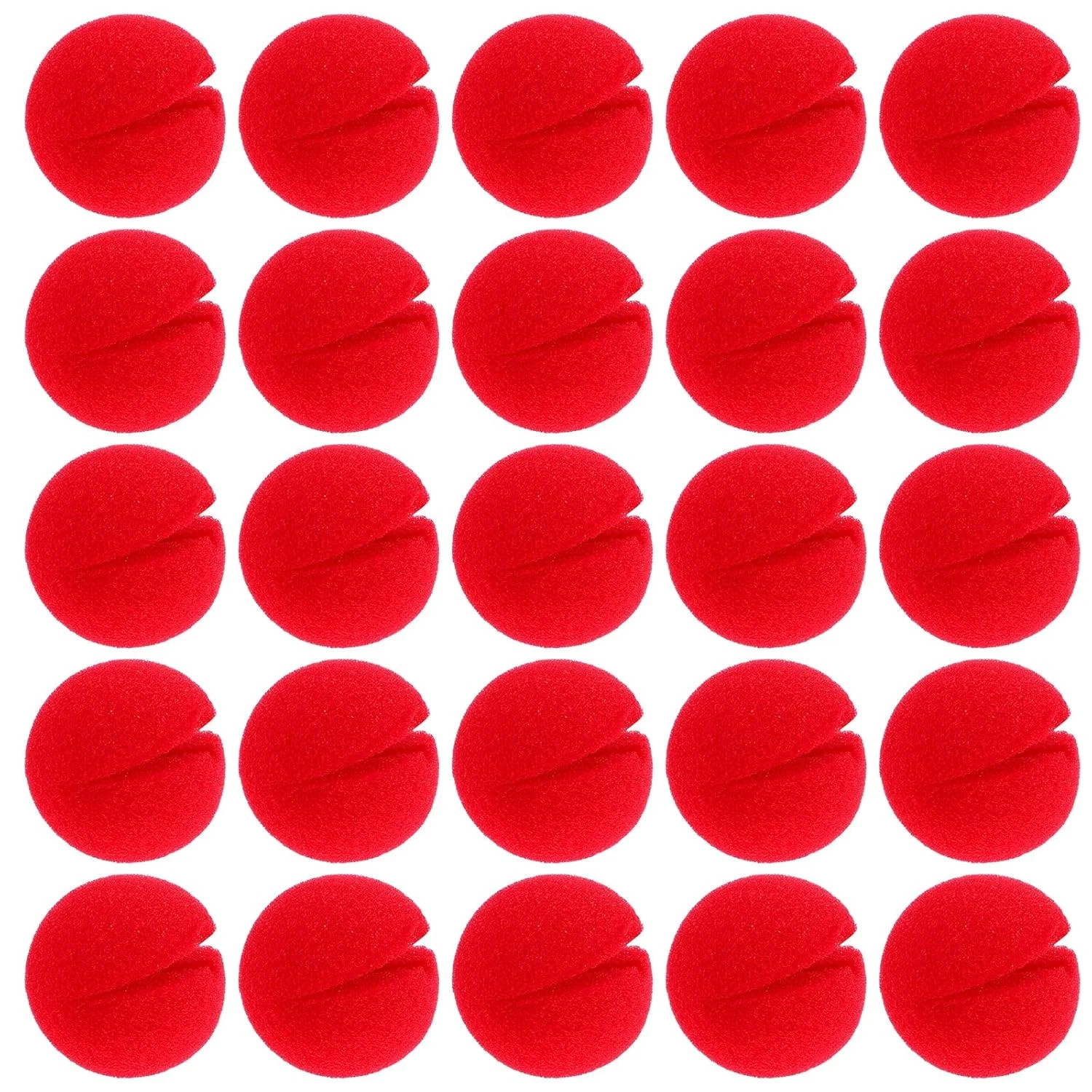 25 Pcs Red Clown Noses Cosplay Noses Foam Circus Noses for Halloween Christmas C