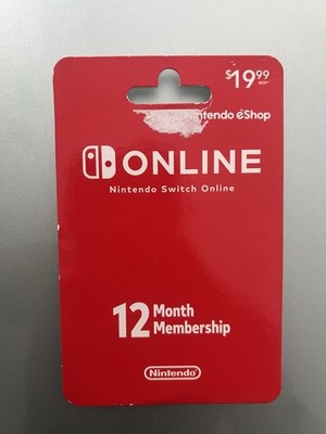 Nintendo Switch Online 12 Month Membership $19.99 eShop Card Scratch-Off PIN