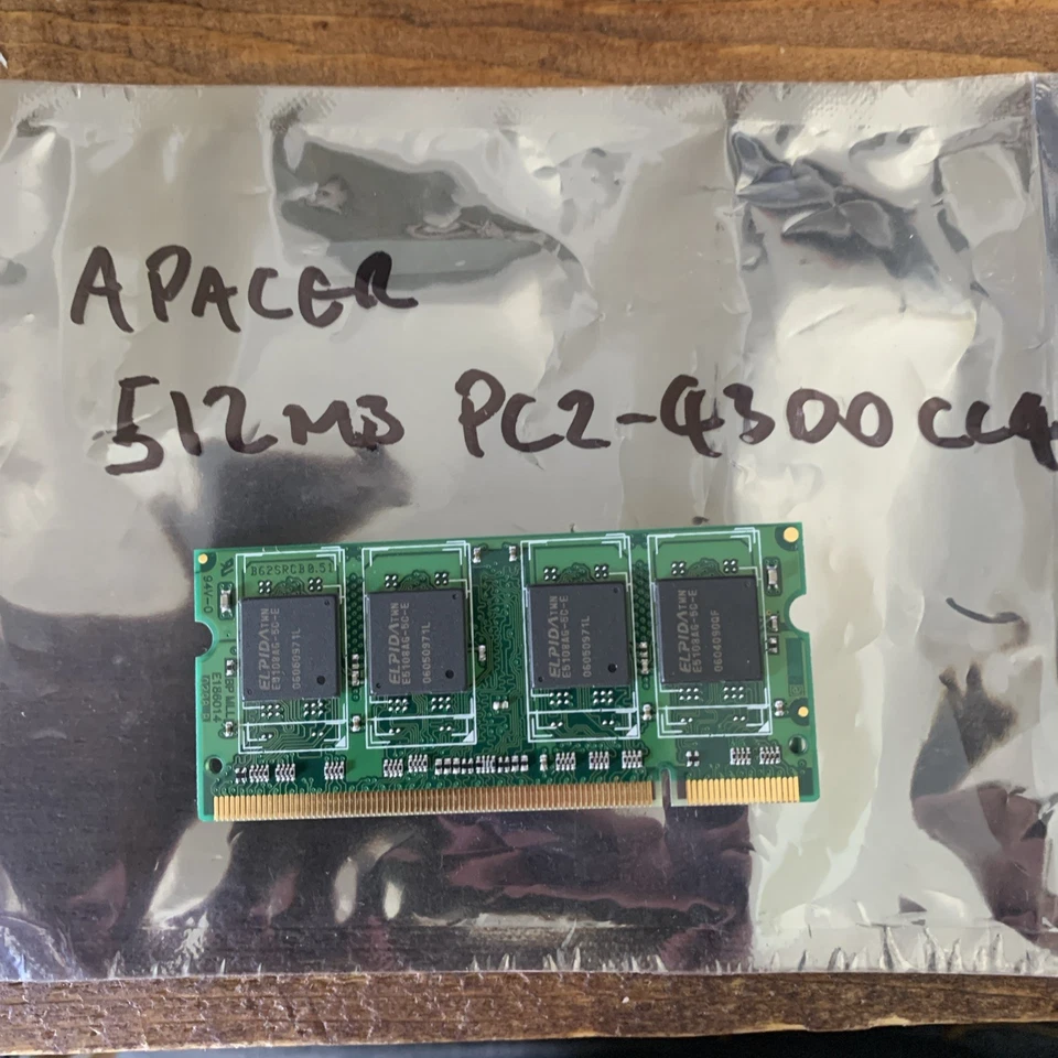 Apacer 512mb PC2-4300 CL4 DDR2 Sodimm - Image 2 of 2
