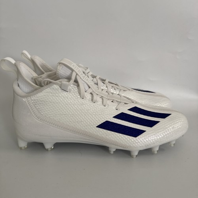 #ad adidas Men’s Size 12 Adizero Scorch Football Cleats White Royal Blue HP8753 NEW $65.00