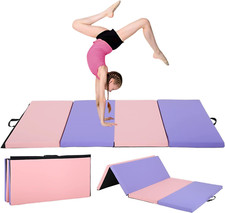 Gymnastics Mats 4'X6'X2"/4'X8'X2" Tumbling Mat Folding Gym Mats for Home Gymnast