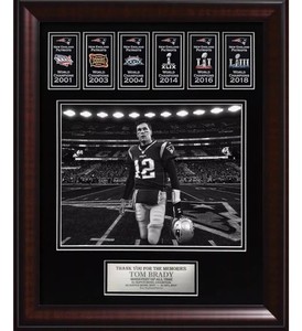 Tom Brady The Goat Framed Custom Photo New England Patriots Super Bowl Man Cave Ebay