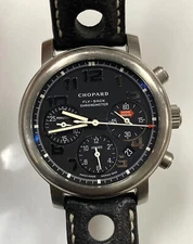Chopard Mille Miglia Flyback Chronograph Black Titanium Rubber Strap Watch 8902