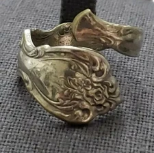 Repurposed International Silverplate Spoon Ring 8.5