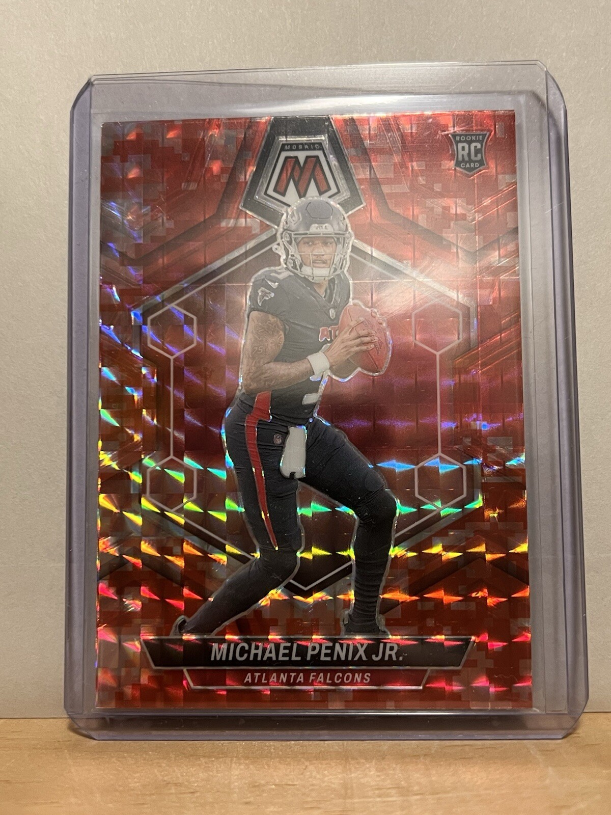 Michael Penix Jr RC 2024 Mosaic RED MOSAIC Prizm Falcons Rookie Card #308