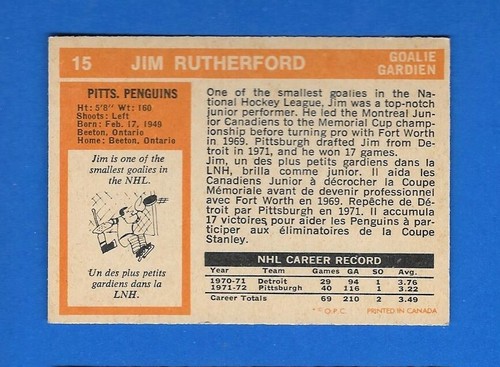 1972-73 OPC 72-73 O PEE CHEE NHL TARJETA DE HOCKEY + ERROR Y VARIACIÓN 1-209 VER LISTA - Imagen 42 de 479