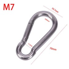 M7 304 Stainless Steel Carabiner Clip Snap Hook Spring Karabiner Carrabin Carbin