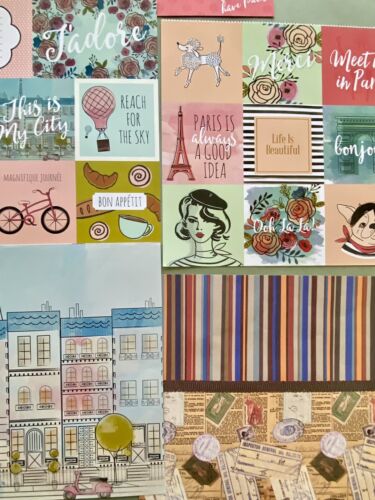 Scrapbook Bundle PARIS Theme Paper, Stickers, Die-Cuts Recollections, Do-Jiggies - Picture 7 of 12