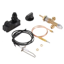 LPG Propane Gas Fireplace Fire Pit Safety Control Valve Kit And Igniter Assembly