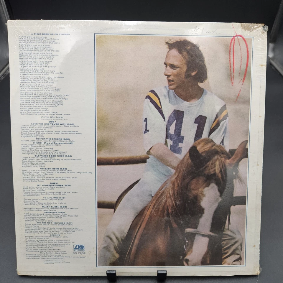 Stephen Stills Vinyl LP SD 7202 Atlantic Records 1970 In Original Plastic - Image 2 of 3