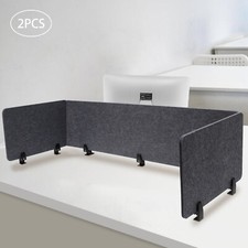 2Pcs Office Desk Mounted Partition Divider Desktop Privacy Protection Panels NEW