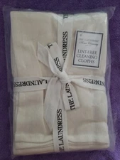 The Laundress - LINT-FREE CLEANING CLOTHS - 3 Pk - 100% Cotton - NEW - See Pics