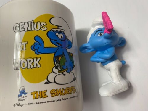 The Smurfs Brainy "Genius At Work" Coffee Mug 2010 Brainy. 2 Grouchy & Panicky - Picture 2 of 11