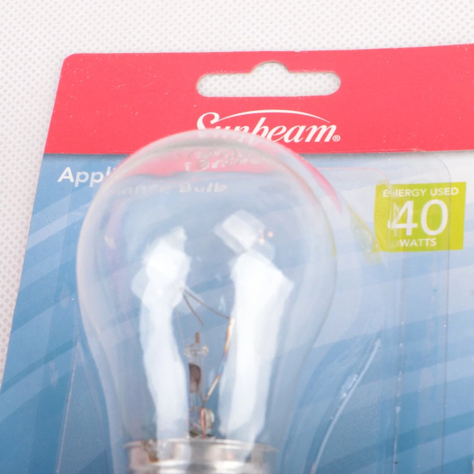 Lâmpada para eletrodomésticos Sunbeam 40 Watts transparente microondas - fogão - forno ou geladeiras - Imagem 4 de 4